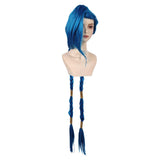 Arcane: League of Legends Season 2 Jinx Blue Wig Heat Resistant Synthetic Hair Carnival Halloween Party Props