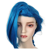 Arcane: League of Legends Season 2 Jinx Blue Wig Heat Resistant Synthetic Hair Carnival Halloween Party Props