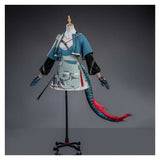 Arknights Chen Qianyu Cosplay Black Blue Costume Halloween Carnival Party Suit
