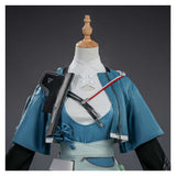 Arknights Chen Qianyu Cosplay Black Blue Costume Halloween Carnival Party Suit