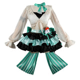 Arknights Haruka Women Green Dress Cosplay Costume Halloween Carnival Party Suit