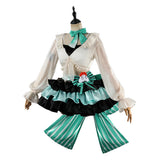 Arknights Haruka Women Green Dress Cosplay Costume Halloween Carnival Party Suit