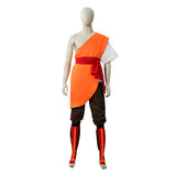 Avatar: The Last Airbender Aang Orange One-shoulder Practice Outfit Cosplay Costume Halloween Carnival Party Suit