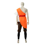 Avatar: The Last Airbender Aang Orange One-shoulder Practice Outfit Cosplay Costume Halloween Carnival Party Suit