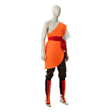 Avatar: The Last Airbender Aang Orange One-shoulder Practice Outfit Cosplay Costume Halloween Carnival Party Suit