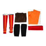 Avatar: The Last Airbender Aang Orange One-shoulder Practice Outfit Cosplay Costume Halloween Carnival Party Suit