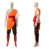 Avatar: The Last Airbender Aang Orange One-shoulder Practice Outfit Cosplay Costume Halloween Carnival Party Suit