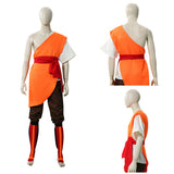 Avatar: The Last Airbender Aang Orange One-shoulder Practice Outfit Cosplay Costume Halloween Carnival Party Suit