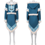 Avatar: The Last Airbender Katara Women Blue Outfit Cosplay Costume Halloween Carnival Party Suit