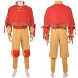 Avatar: The Last Airbender Season 2 Aang Brown Outfit Cosplay Costume Halloween Carnival Party Suit