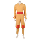 Avatar: The Last Airbender Season 2 Aang Brown Outfit Cosplay Costume Halloween Carnival Party Suit