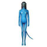 Avatar: The Way of Water Neytiri Blue Jumpsuit With Mask Cosplay Costume Outfits Halloween Carnival Suit