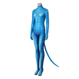 Avatar: The Way of Water Neytiri Blue Jumpsuit With Mask Cosplay Costume Outfits Halloween Carnival Suit