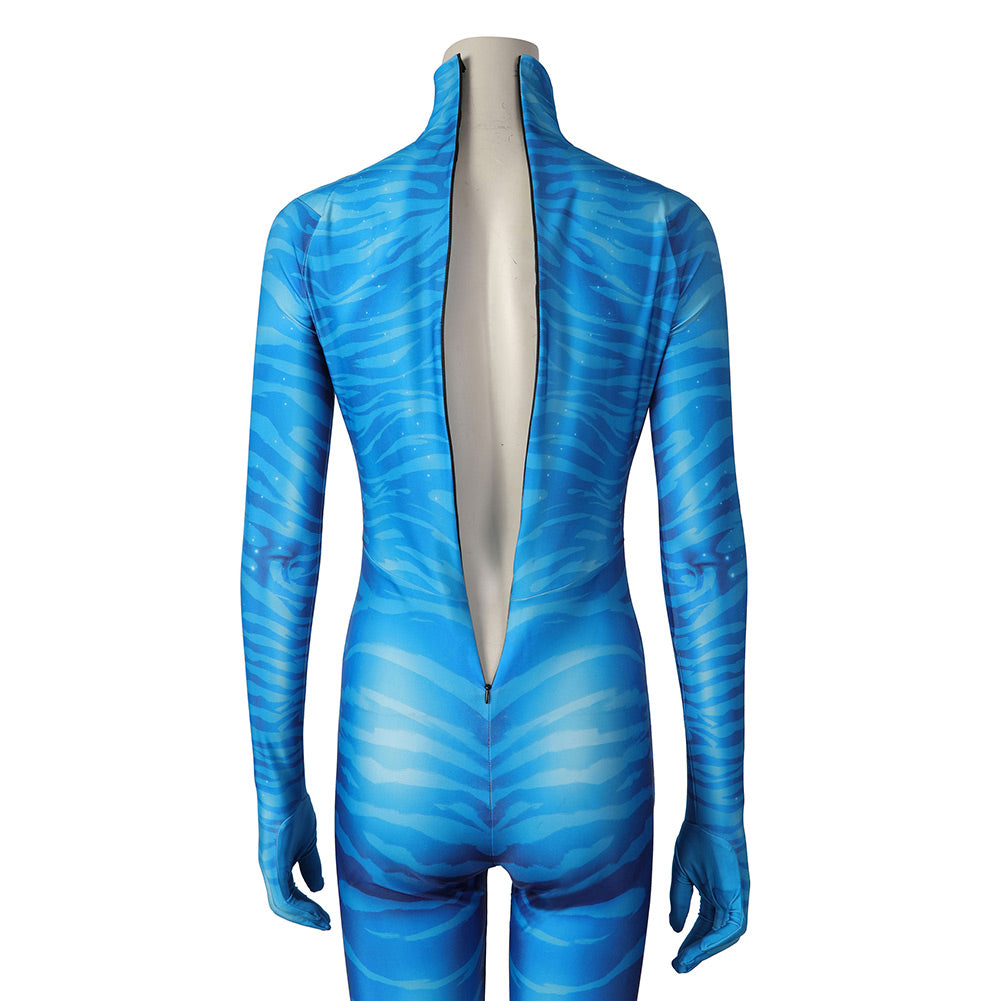 Avatar: The Way of Water Neytiri Blue Jumpsuit With Mask Cosplay Costu –  Cosplaysky.ca