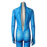 Avatar: The Way of Water Neytiri Blue Jumpsuit With Mask Cosplay Costume Outfits Halloween Carnival Suit