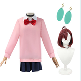 DANDADAN Costume Momo Cosplay Pink Suit For Adult Female Halloween Carnival Suit