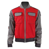 Back to the Future Marty McFly Red Jacket Pro Cosplay Costume Halloween Carnival Party Suit