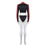 Baywatch Black and Red Ambulance Squad Printed Split Swimsuit Cosplay Costume Outfits