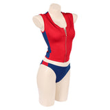 Baywatch Summer Quinn Red Swimsuit Cosplay Costume Halloween Carnival Party Suit
