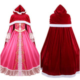 Beauty and the Beast Belle Women Pink Dress Cosplay Costume Halloween Carnival Party Suit