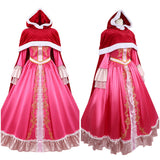 Beauty and the Beast Belle Women Pink Dress Cosplay Costume Halloween Carnival Party Suit