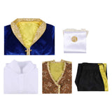 Beauty and the Beast The Beast Blue Outfit Cosplay Costume Halloween Carnival Party Suit