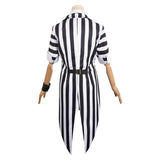 Beetle Juice Black and White Striped Suit Cosplay Costume Outfits