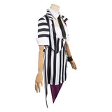 Beetle Juice Black and White Striped Suit Cosplay Costume Outfits