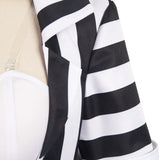 Beetle Juice Black and White Striped Suit Cosplay Costume Outfits