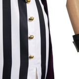 Beetle Juice Black and White Striped Suit Cosplay Costume Outfits