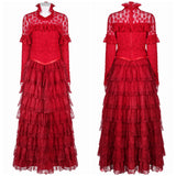 Beetlejuice Beetlejuice Lydia Deetz Red Dress Cosplay Costume Outfits Halloween Carnival Suit