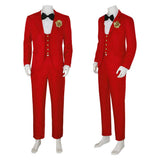 Beetlejuice Betelgeuse Red Suit Cosplay Costume Halloween Carnival Party Suit