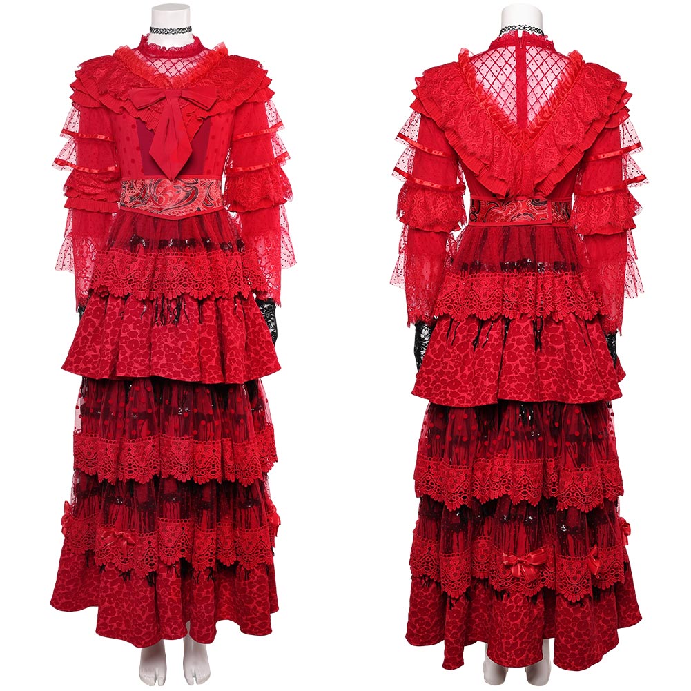 Beetlejuice The Musical Lydia Deetz Cosplay Red Wedding Dress For Fema – Cosplaysky.ca Beetlejuice The Musical Lydia Deetz Cosplay Red Wedding Dress For Fema – Cosplaysky.ca