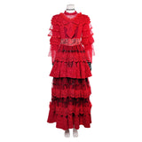 Beetlejuice The Musical Lydia Deetz Cosplay Red Wedding Dress For Female Halloween Carnival Party Suit