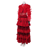 Beetlejuice The Musical Lydia Deetz Cosplay Red Wedding Dress For Female Halloween Carnival Party Suit