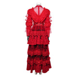 Beetlejuice The Musical Lydia Deetz Cosplay Red Wedding Dress For Female Halloween Carnival Party Suit