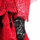Beetlejuice The Musical Lydia Deetz Cosplay Red Wedding Dress For Female Halloween Carnival Party Suit