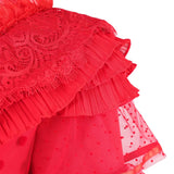 Beetlejuice The Musical Lydia Deetz Cosplay Red Wedding Dress For Female Halloween Carnival Party Suit