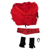 Beetlejuice The Musical Lydia Deetz Cosplay Red Wedding Dress For Female Halloween Carnival Party Suit