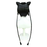 Black Butler Ran Mao Anime Character Cosplay Black Wig Heat Resistant Synthetic Hair Carnival Halloween Party Props