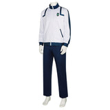 BLUE LOCK Isagi Yoichi White Cosplay Costume Halloween Carnival Party Suit   