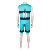BLUE LOCK Live-Action Isagi Yoichi Green Jersey Cosplay Costume Halloween Carnival Party Suit