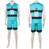 BLUE LOCK Live-Action Isagi Yoichi Green Jersey Cosplay Costume Halloween Carnival Party Suit
