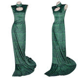 Boa Hancock Women Green Qipao Cosplay Costume Halloween Carnival Party Suit