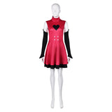 c Charlie Morningstar Red Dress Cosplay Costume Outfits Halloween Carnival Suit Charlie