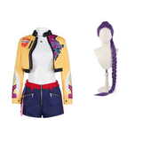 KPop Demon Hunters Rumi Cosplay Yellow Outfit For Adult Female Halloween Carnival Suit Wig