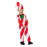 Candy Cane Kids Cosplay Costume Christmas Outfits    