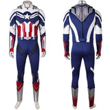 Captain America Sam Wilson Cosplay Costume Halloween Carnival Suit
