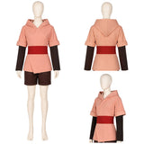 Cara Women Pink Hooded Set Cosplay Costume Halloween Carnival Party Suit