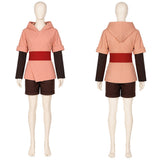 Cara Women Pink Hooded Set Cosplay Costume Halloween Carnival Party Suit